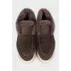 Padded suede boots