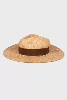 Straw hat with chain