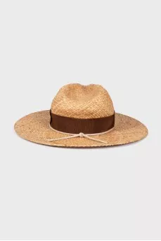 Straw hat with chain
