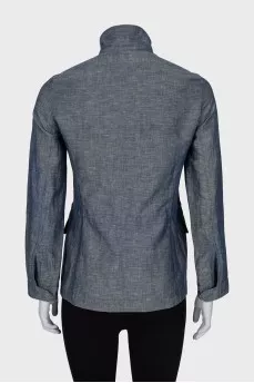 Blue jacket with pockets