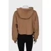 Cropped wool hoodie