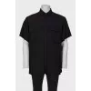 Men's black oversized shirt