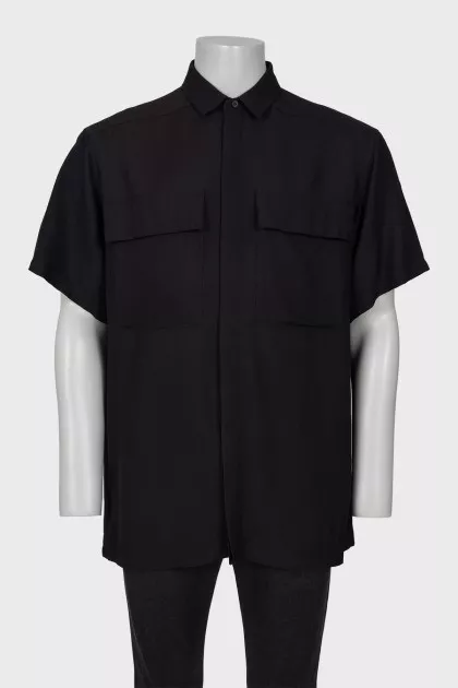 Men's black oversized shirt