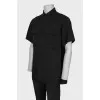 Men's black oversized shirt