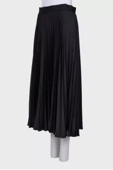 Pleated midi skirt with tag