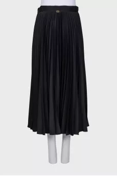 Pleated midi skirt with tag