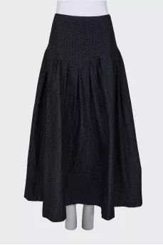 Polka dot print maxi skirt