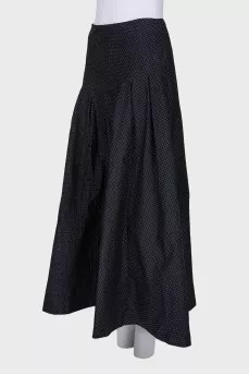Polka dot print maxi skirt