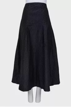 Polka dot print maxi skirt