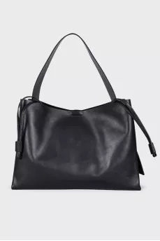 Black leather bag