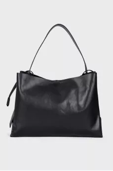 Black leather bag