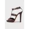 Dark brown leather sandals