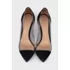 Black shoes with transparent insert