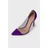 Violet shoes with transparent insert