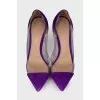 Violet shoes with transparent insert