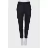 Slim fit wool trousers