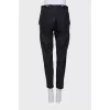 Slim fit wool trousers