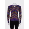 Striped blouse with lurex