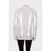 Wool sweatshirt decorated with sequins