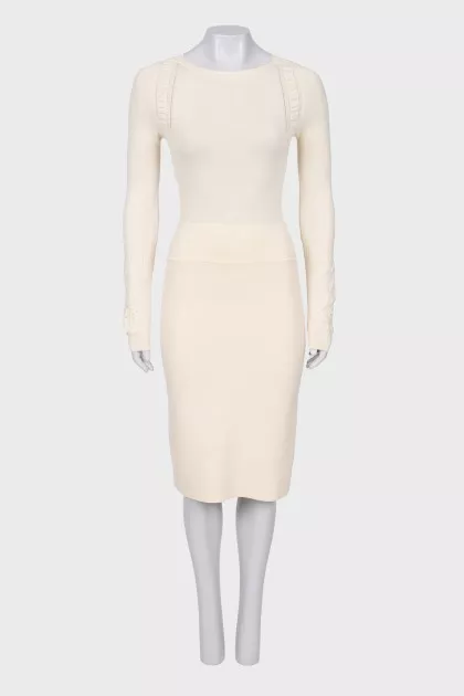 Milk wool dress