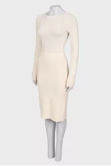 Milk wool dress