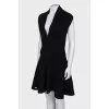 V-neck wool dress