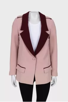 Two tone loose fit blazer