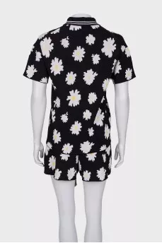 Suit with shorts in print