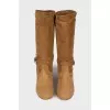 Light brown suede boots 