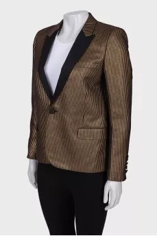 Gold and black striped jacket