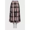 Pleated skirt in two tone print