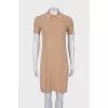 Beige perforated dress