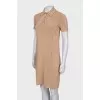 Beige perforated dress