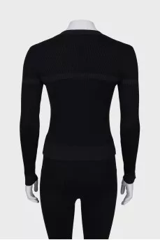 Black sweater in print