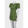 Mini dress with voluminous sleeves