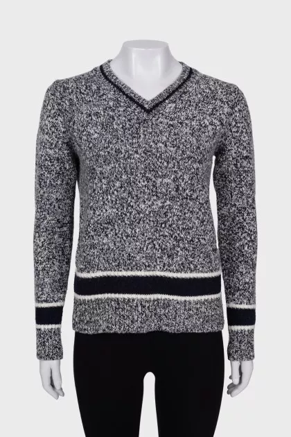 V-neck wool sweater