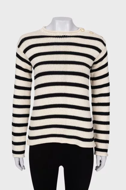 Black and white striped sweater