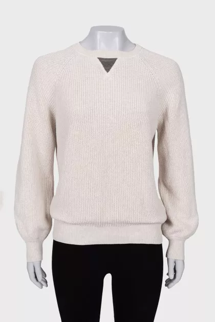 White loose fit sweater