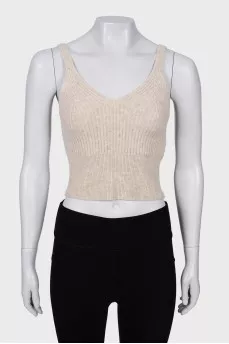 Patterned wool top