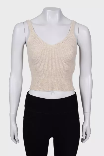 Patterned wool top
