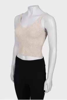 Patterned wool top
