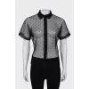 Black mesh shirt