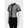 Black mesh shirt