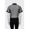Black mesh shirt
