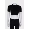 Black short pile top