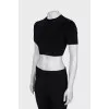 Black short pile top