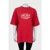 Red loose fit T-shirt