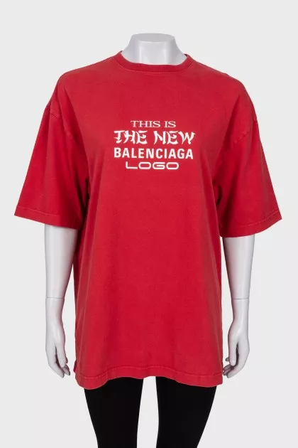 Red loose fit T-shirt