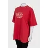 Red loose fit T-shirt