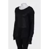 Short pile knitted sweater